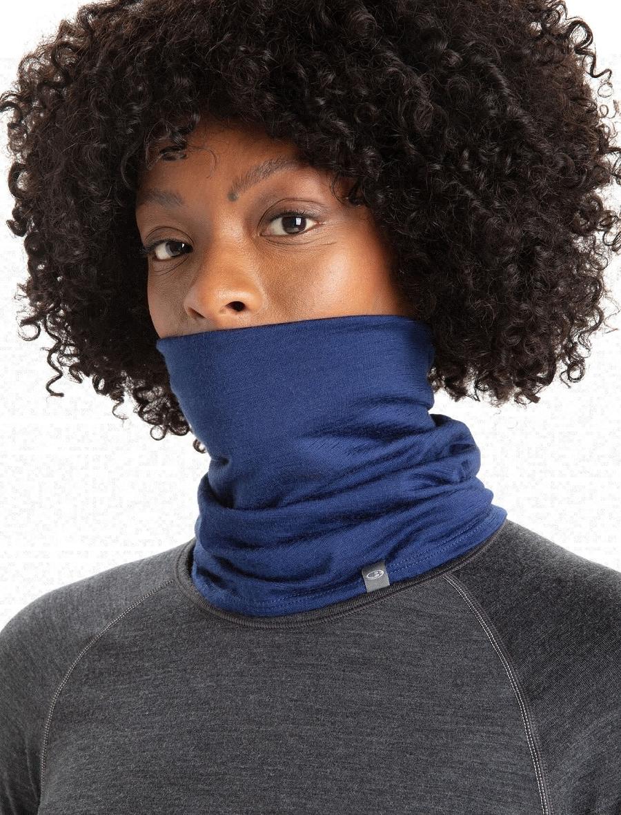 Men's Icebreaker Unisex Merino Flexi Chute Scarves Royal Navy | CA 1876QMAZ